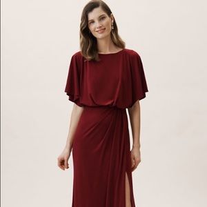 BHLDN Lena Dress Size 14 in Bordeaux